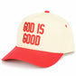 C.C GOD IS GOOD Embroidered Letter Two Tone Trucker Hat