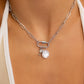 18K Gold PVD Stainless Steel Mother Of Pearl Floral Charm