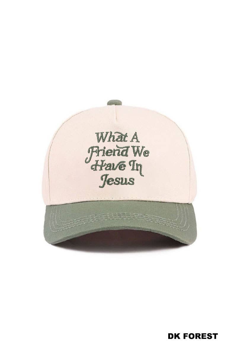 0304 What A Friend We Have In Jesus Two Tone Cotton Hat SI-29576