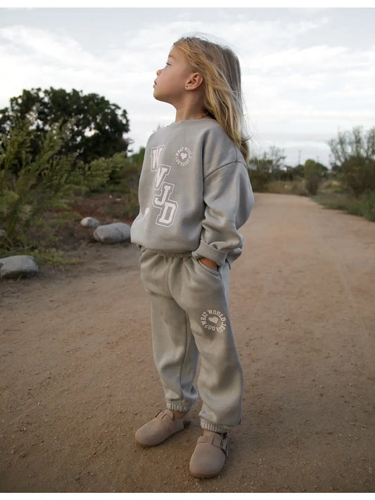 WWJD Varsity Kids Crewneck