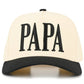 C.C PAPA Letter Embroidered on Two Tone Trucker Hat