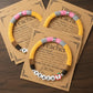 Teach Apple Beaded Stretchy Bracelet-W