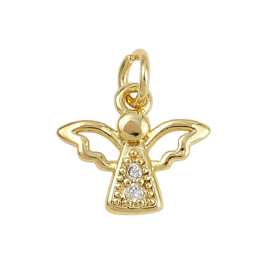 18k Gold Plated Brass Angel Charm