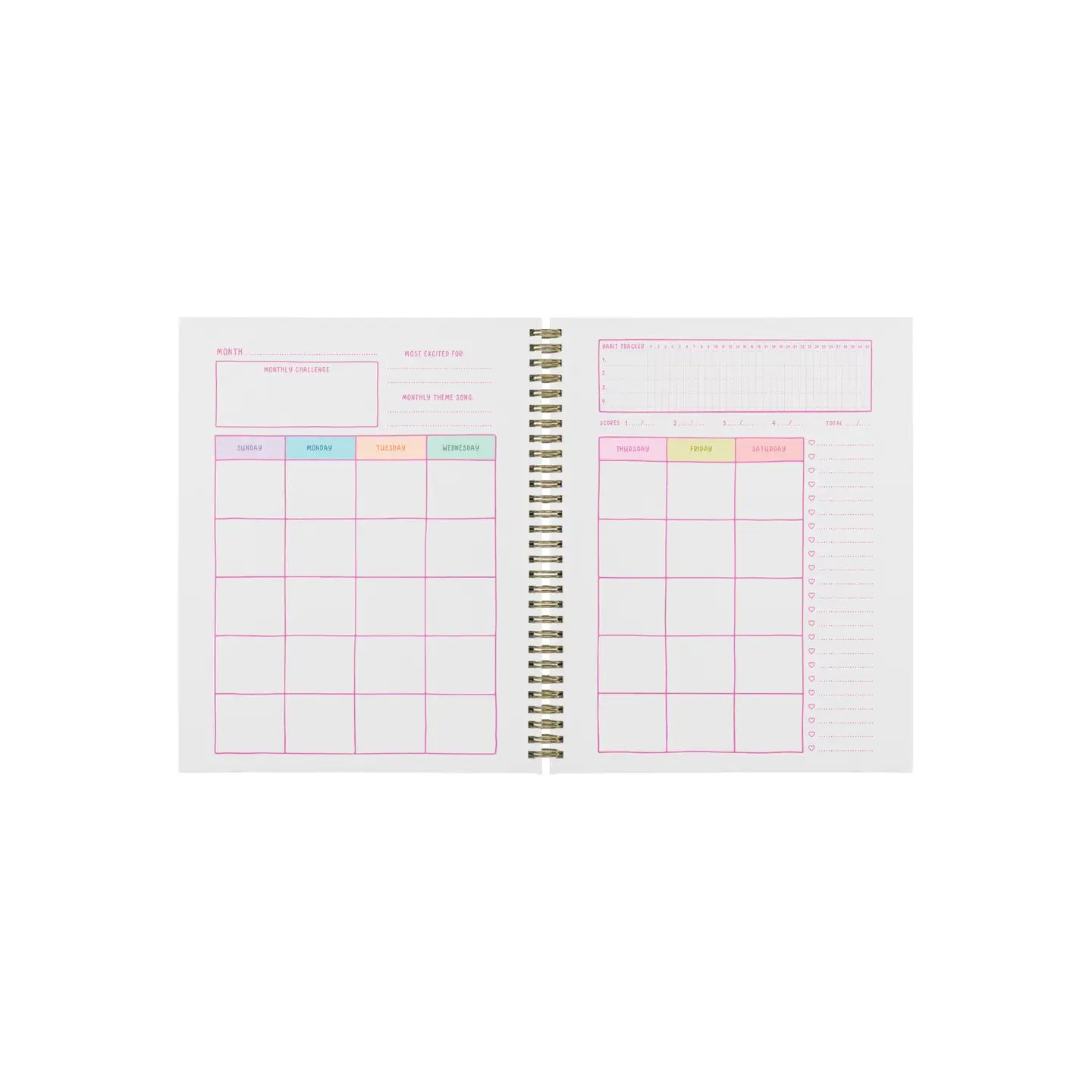 Undated Perpetual Planner - Bold Checker