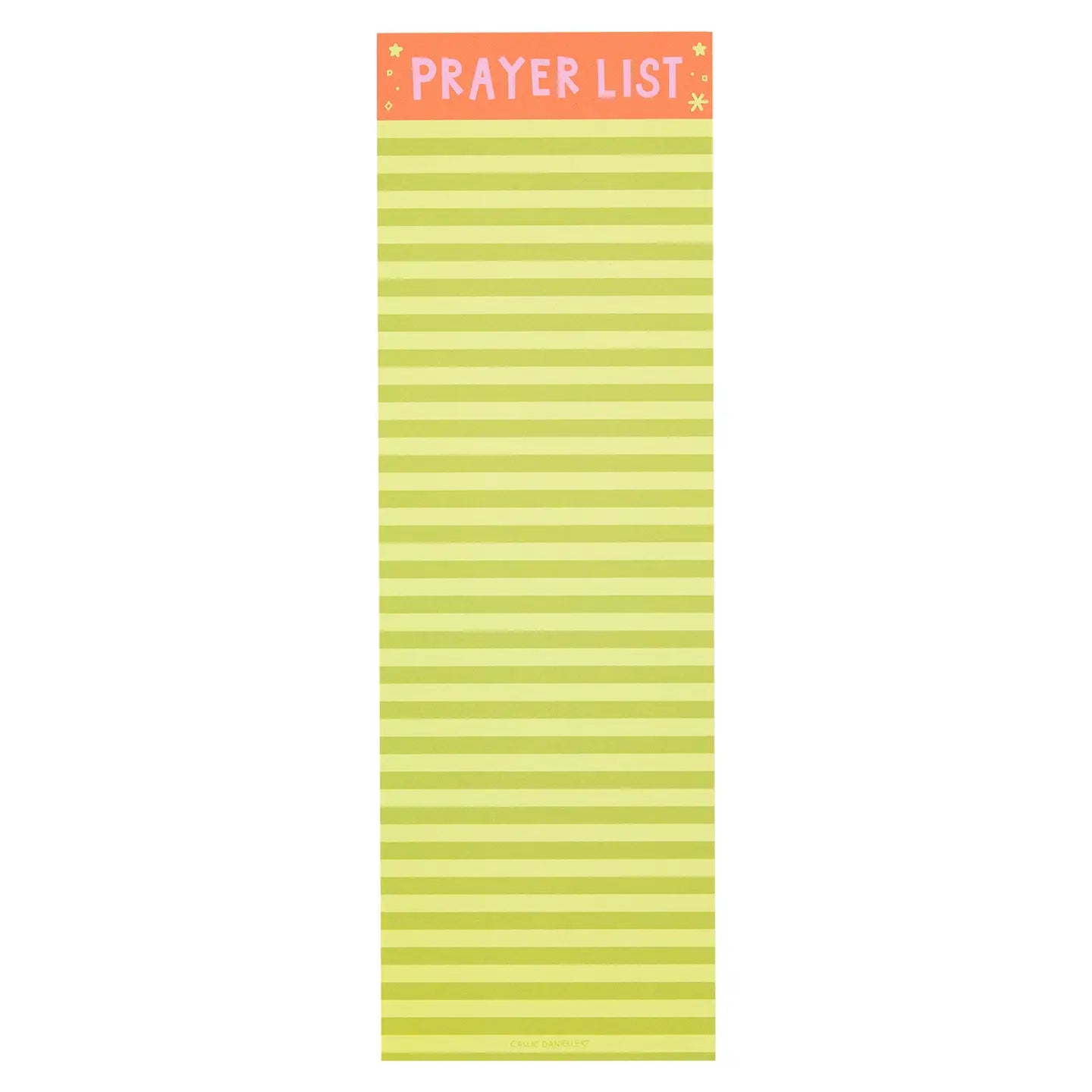Green Stripe Prayer List (4x12 Notepad)