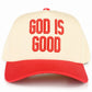 C.C GOD IS GOOD Embroidered Letter Two Tone Trucker Hat
