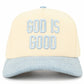 C.C GOD IS GOOD Embroidered Letter Two Tone Trucker Hat