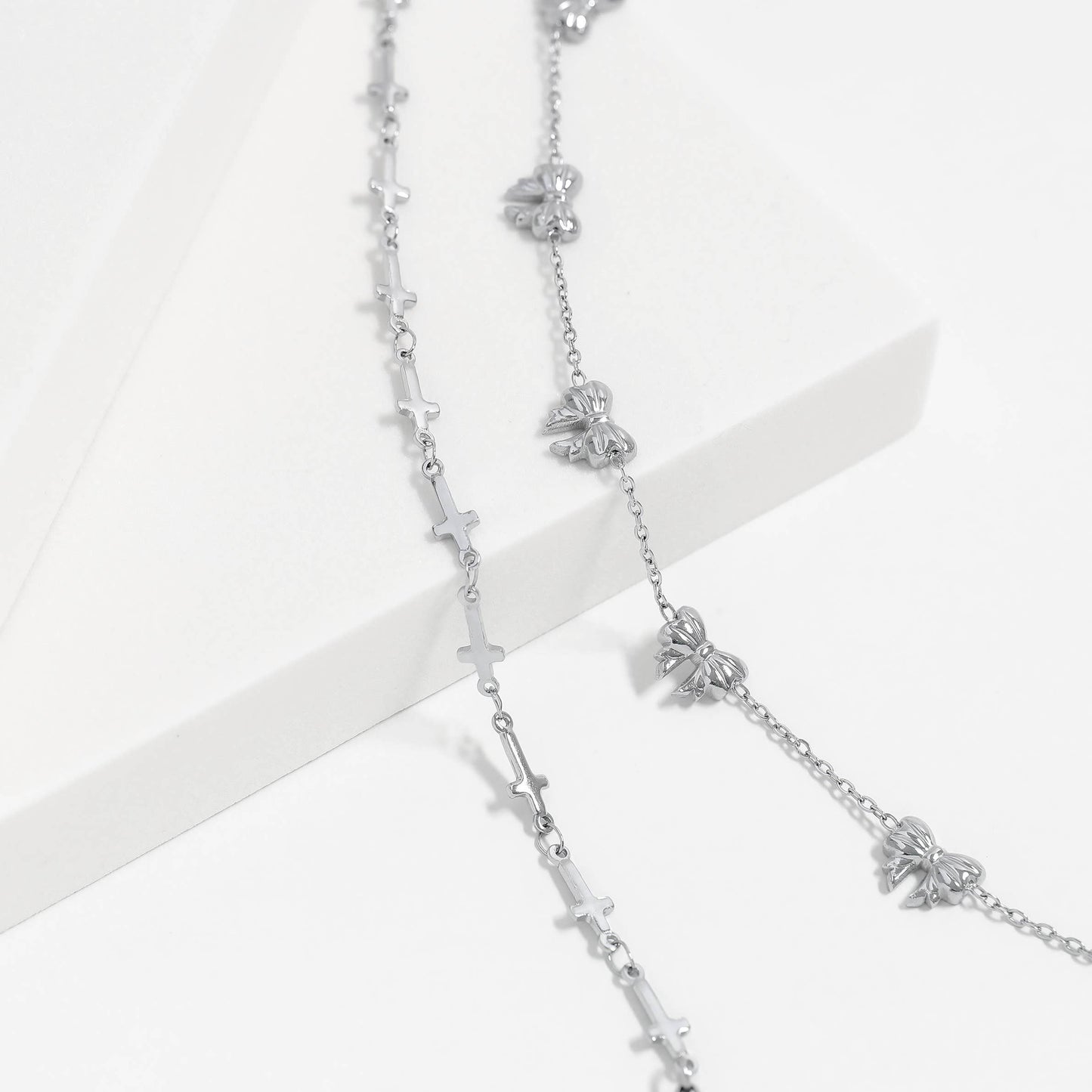 18K Gold PVD Stainless Steel Cross Chain - By The Foot
