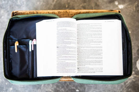 Olive + Black Cross Bible COVER