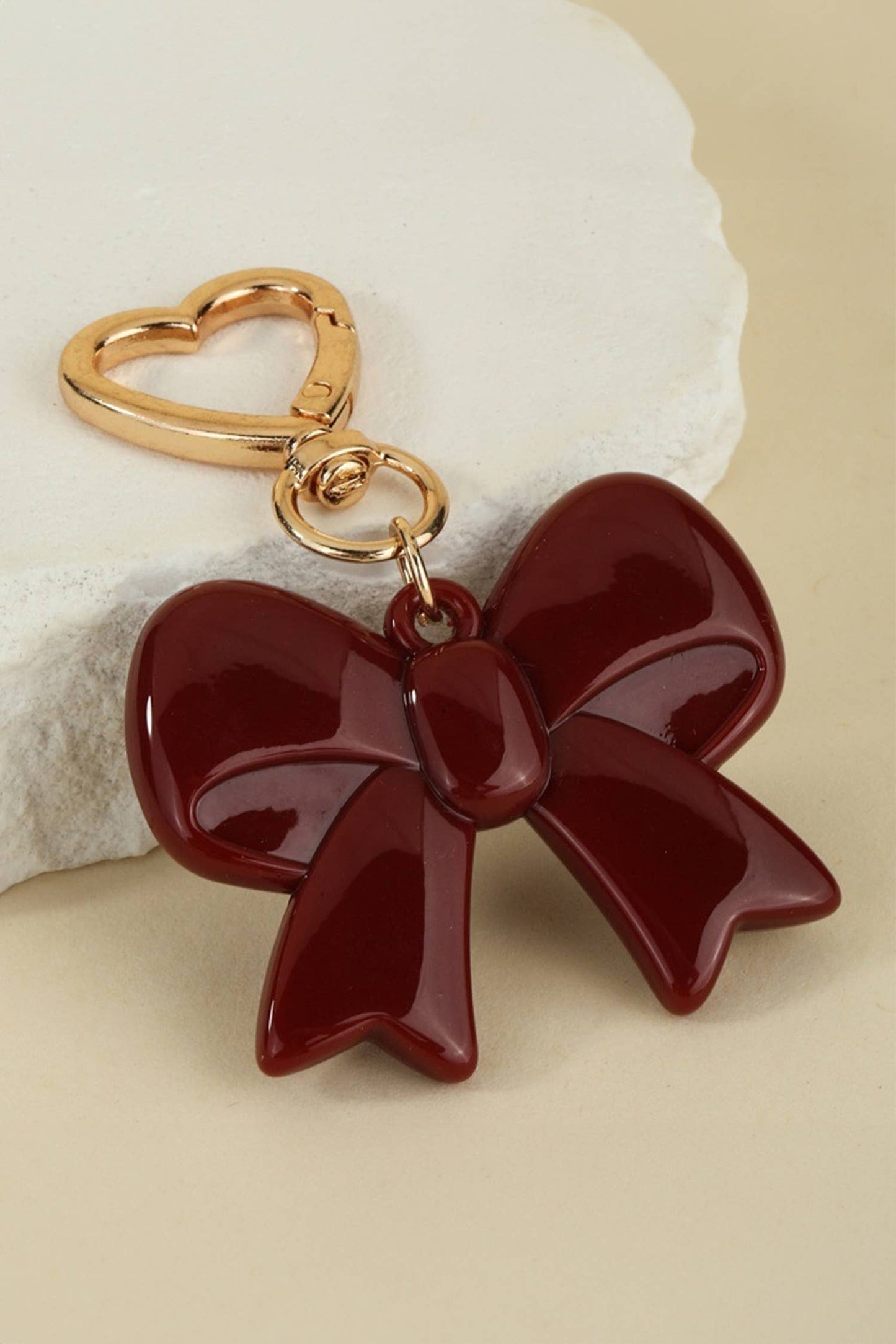 Bow Stainless Heart Shape Hook Keychain Bag Accessory Gifts
