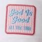 God Is Good Embroidered Patch Seersucker Brim Cap