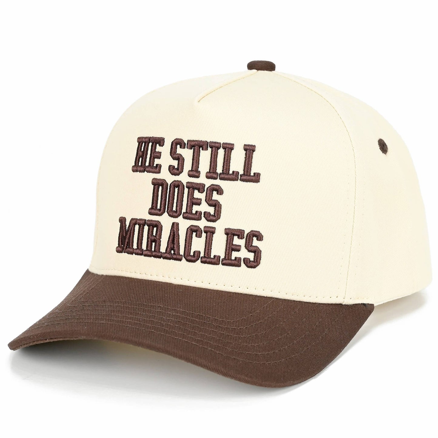 C.C HE STILL DOES MIRACLES Letter Two Tone Trucker Hat