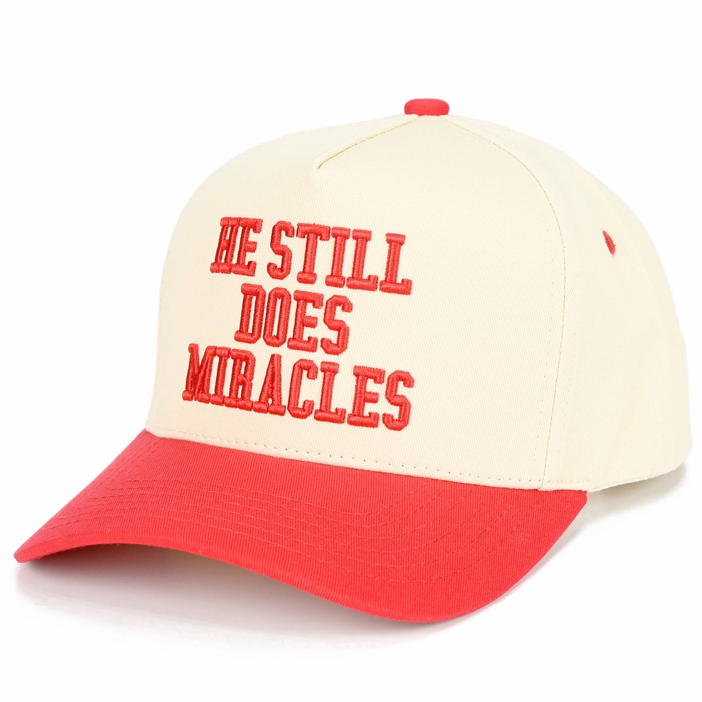 C.C HE STILL DOES MIRACLES Letter Two Tone Trucker Hat