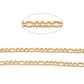 Gold Figaro Chain By the Foot - Ion Plated Stainless Steel