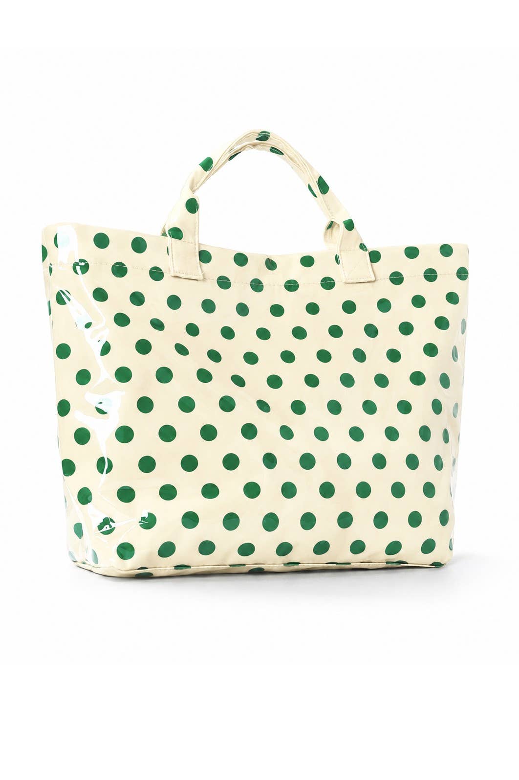 Large Polka Dot Vinyl Tote Bags | 40P636