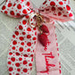 Spring Strawberry Bow Keychain & Bagcharm Set-W