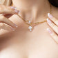 18K Gold PVD Stainless Steel Shell Cross Charm