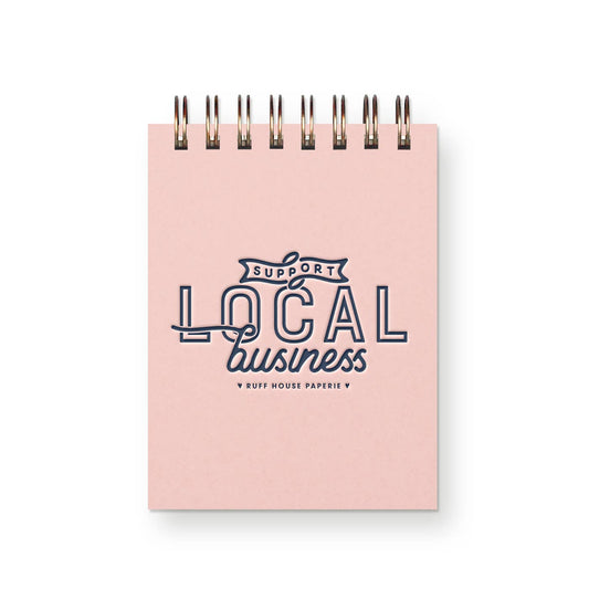 Custom Support Local Business Mini Jotter Notebook