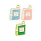 Gold Alloy Colorful Book Charm