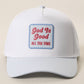 God Is Good Embroidered Patch Seersucker Brim Cap