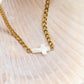 18K Gold PVD Stainless Steel Shell Cross Connector Charm