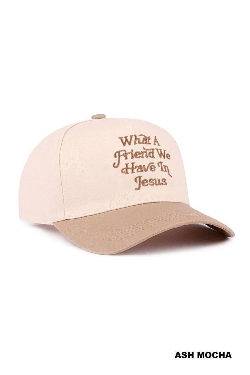 0304 What A Friend We Have In Jesus Two Tone Cotton Hat SI-29576