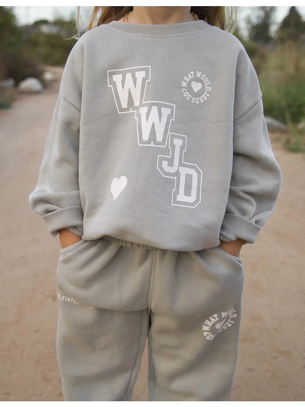 WWJD Varsity Kids Crewneck