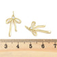 18k Gold Plated Brass Bow Charm