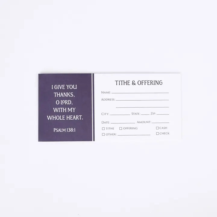 Offering Envelope Give You Thanks 100Ct