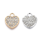 Alloy Rhinestone Heart Charm