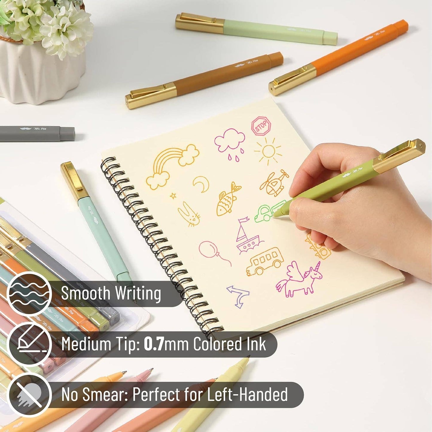 Bible Pens Gold Cap Aesthetic Writing Set
