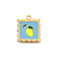 18k Gold Plated Stainless Steel Lemon Stamp Charm