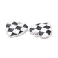 Alloy Black Checkered Heart Charm
