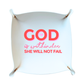 Christian gift tray God is within her trinket tray colorful