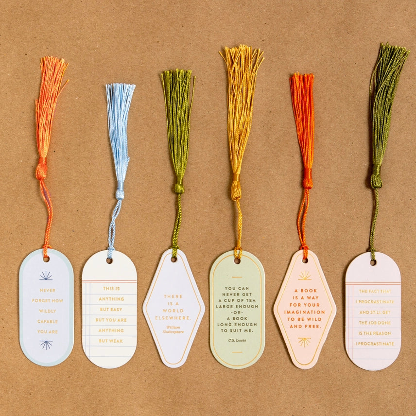 Procrastinate Anything But Weak Vegan Leather Bookmark Leather Bookmark