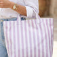 Magnolia Glossy Striped Large Tote Bag