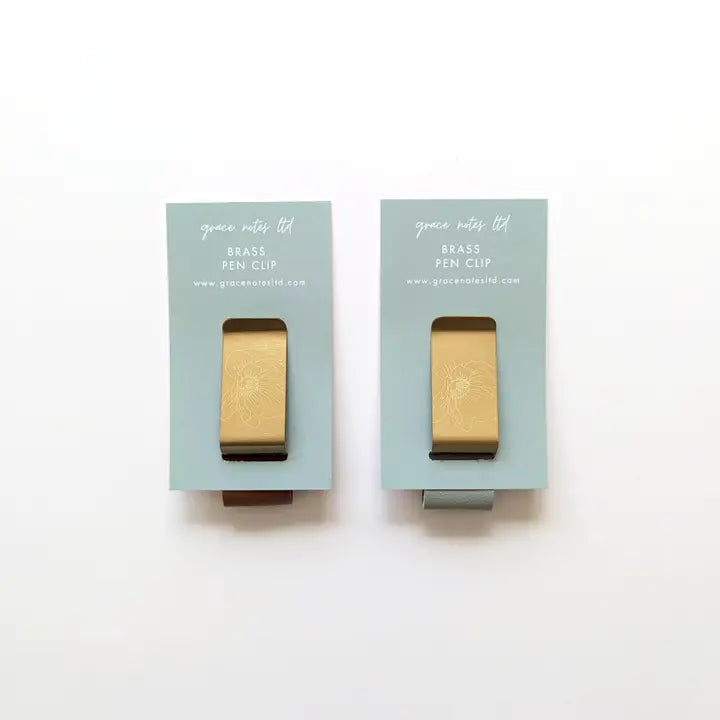 Brass Pen Clip For Notebook or Journal