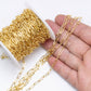 14K Gold Paperclip Small Chain for Jewelry Making CHG478