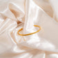 18K Gold PVD Never give up Engraved Bangle Bracelet