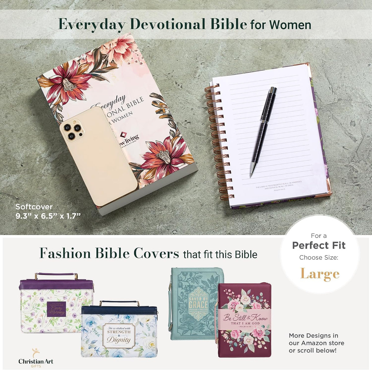 Holy Bible for Women New Living Translation, Pink Lilly